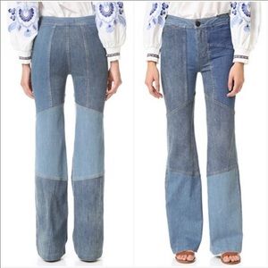 Free People Alissa’s Patchwork Flare Jeans